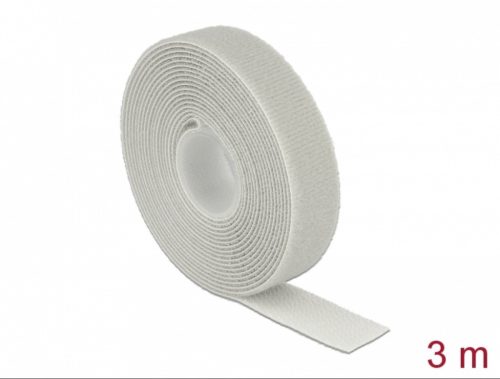 Tépőzáras kötegelő Delock VELCRO vágható szürke 3m x 20mm vezetékrendező