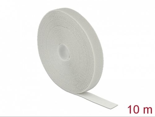 Tépőzáras gyorskötöző Delock VELCRO vágható szürke 10m x 20mm vezetékrendező