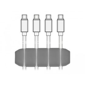   Delock öntapadós négyes trapéz alakú kábeltartó szett 4 darabos szett max 6mm átmérőjű kábelekhez