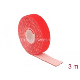   Tépőzáras kábelkötegelő Delock (VELCRO szalag) vágható piros 3m x 20mm [18722]