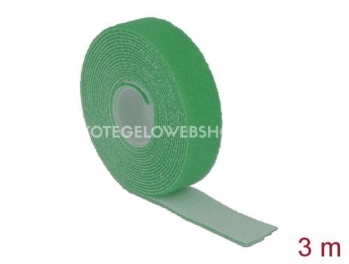 Tépőzáras kötegelő Delock VELCRO vágható zöld 3m x 20mm