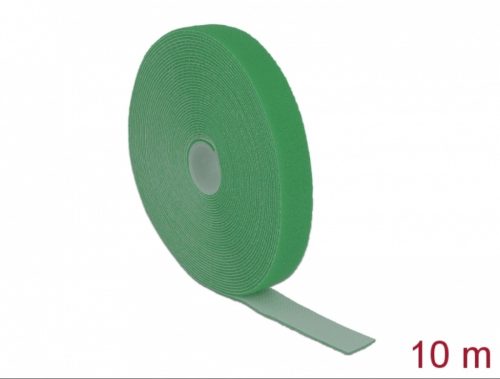 Tépőzáras gyorskötöző Delock VELCRO vágható zöld 10m x 20mm vezetékrendező