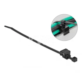   Kabelbinder mit Kantenmontagesockel (edge clip) 200×4,8 mm - Delock