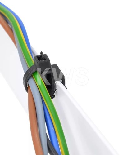 Cable tie with edge-mount base (edge clip) 200×4.8 mm - Delock