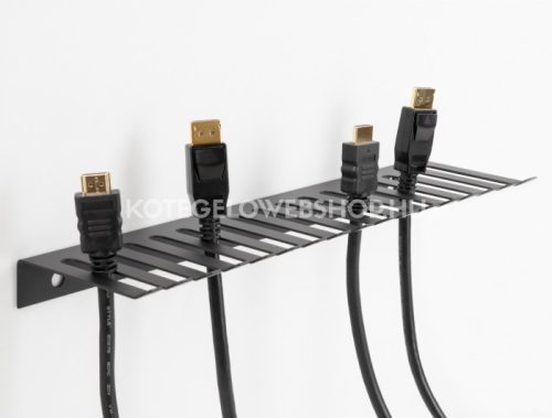 Delock Falra vagy asztal oldalához rögzíthető fém 325 x 90 mm kábelrendező fekete