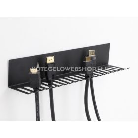   Delock Falra vagy asztal oldalához rögzíthető 318 x 65 mm kábelrendező, fekete