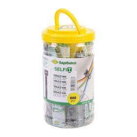   SapiSelco  BUCK.002 - set of 800 high-quality black and narural cable ties [BUCK.002]