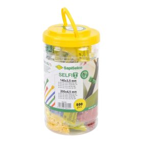   Colored cable tie set (800 pcs) Type: SapiSelco SELFIT [BUCK.003]