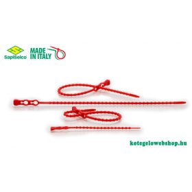   Re-openable cable tie SapiSelco CLICK 240 × 3.8 mm, red [CLT.10.2116R]