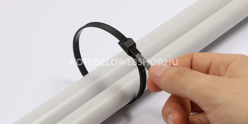 360x6 flacher Kabelbinder mit Einfachkopf und Außenverzahnung, extrem flexibel - auch für den Außenbereich geeignet (100 Stk./Packung) SapiSelco [COL-3-413]