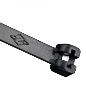   Kabelbinder 140x3,5 mm mit Edelstahlzunge - extra stark, schwarz (100 Stk./Pkg.) SapiSelco [MET.3.2110R]