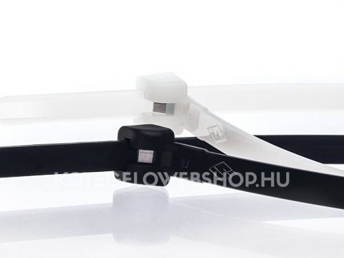 Cable tie with stainless steel tooth 200x3,5 mm - extra strong, black (100 pcs/pack) SapiSelco [MET.3.2111R]