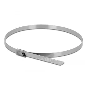   Saválló rozsdamentes acél gyorskötöző 850x4,5 mm AISI 316 fém kábelkötegelő (100 db/cs) [OBL85045G316]