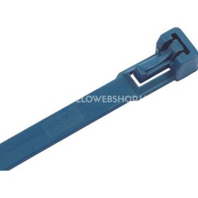 Detectable re-openable cable tie 250 x 7.5 mm, blue-grey, for industries with high safety standards, HACCP - 1 pack = 100 pcs (RIA.11.231DET)