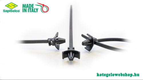 Kábelkötegelő patent furatba rögzíthető - 140x3,5 gyorskötözővel (1 db)  SapiSelco [SCA.3.210]