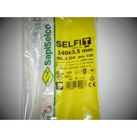 Gyorskötöző - Kábelkötegelő 140x3,5 Natúr ERŐS, tartós SapiSelco SELFIT iparilag is minősített kötegelő 100db/csomag [SEL.2.210]