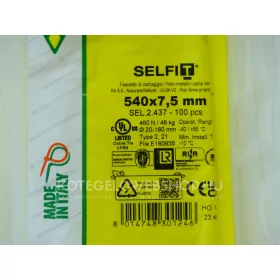 SapiSelco SELFIT Cable Tie 540x7.5 mm – Natural Color, 1 pack = 100 pcs, Industrial Quality (SEL.2.437)
