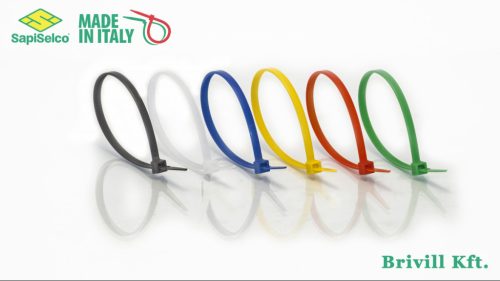 Grey cable tie 100x2.5 mm SapiSelco - premium quality (1 pack / 100 pcs) [SEL.21.202R]