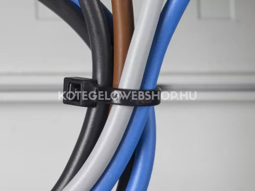 Gyorskötöző - Kábelkötegelő 380x4,5 fekete