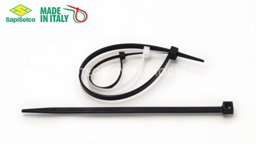 Gyorskötöző 550x9 Fekete ERŐS, tartós Kábelkötegelő (100db) iparilag is minősített SapiSelco SELFIT típusú kötegelő