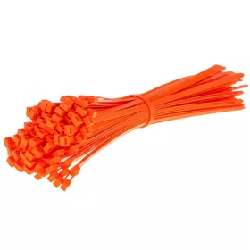   Fluorescent orange cable tie 200x4.5 mm SapiSelco (1 pack = 100 pcs) [SEL.42.223R]