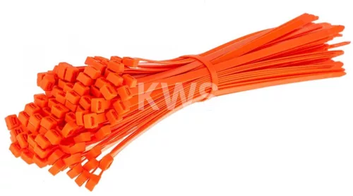 Fluoreszkáló neon - narancs kábelkötegelő - gyorskötöző 280x4,5