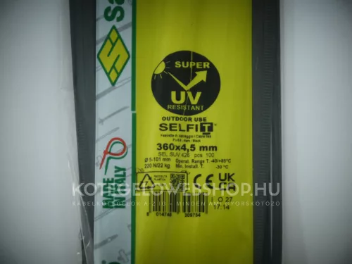 Super UV-resistant 360x4.5 cable tie for critical applications in direct sunlight - SapiSelco [SEL.SUV.246R]