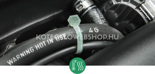 360x4,5 105°C Magas hőmérséklet álló kábelkötegelő (100db/csomag) Típus: SapiSelco