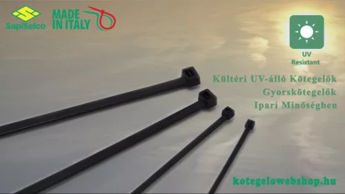 UV-beständiger Kabelbinder 140x3,5 für den Außenbereich (100 Stk./Packung) SapiSelco [SEL.UVV2.435R]