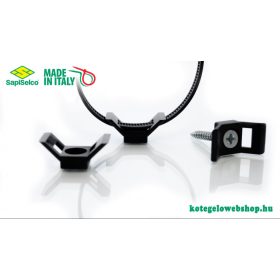   Kábelkötegelő rögzítő - csavaros rögzítéssel, fekete, 30x15x12 mm (1 db) SapiSelco [SUP.3.401]